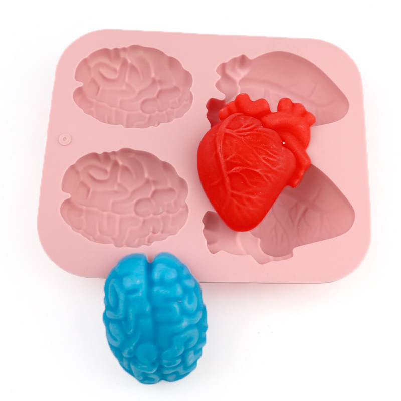 Human Brain And Heart Silicone - Candle Supplies Storage ulasan dan harga