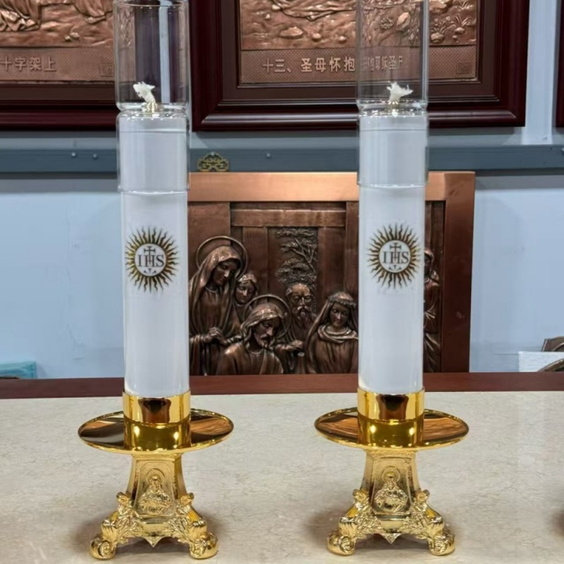 Catholic Oil Lamp Candle Stick - Candle Oil Supplies ulasan dan harga