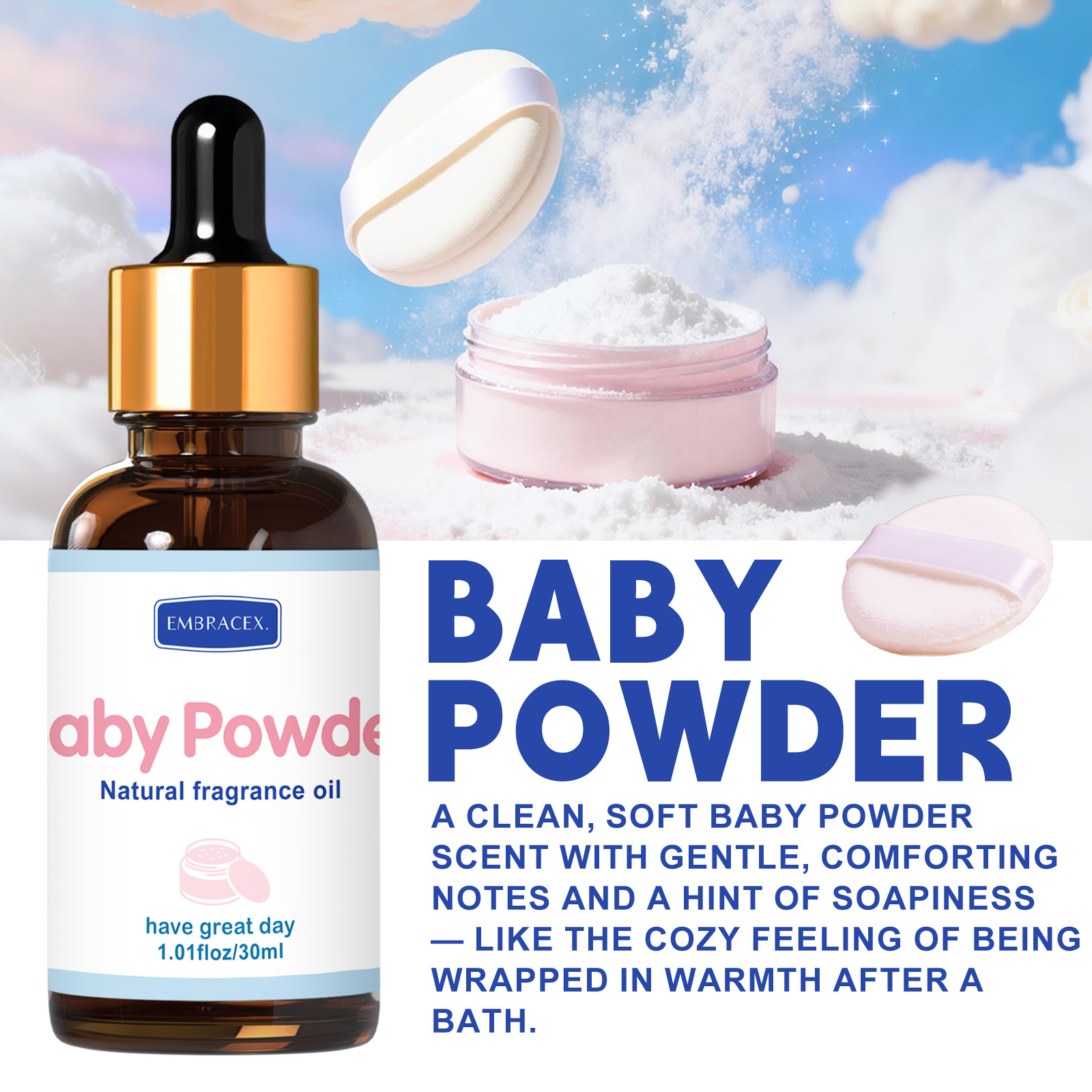 30ml Baby Powder Fragrance Oil - Candle Oil Supplies ulasan dan harga