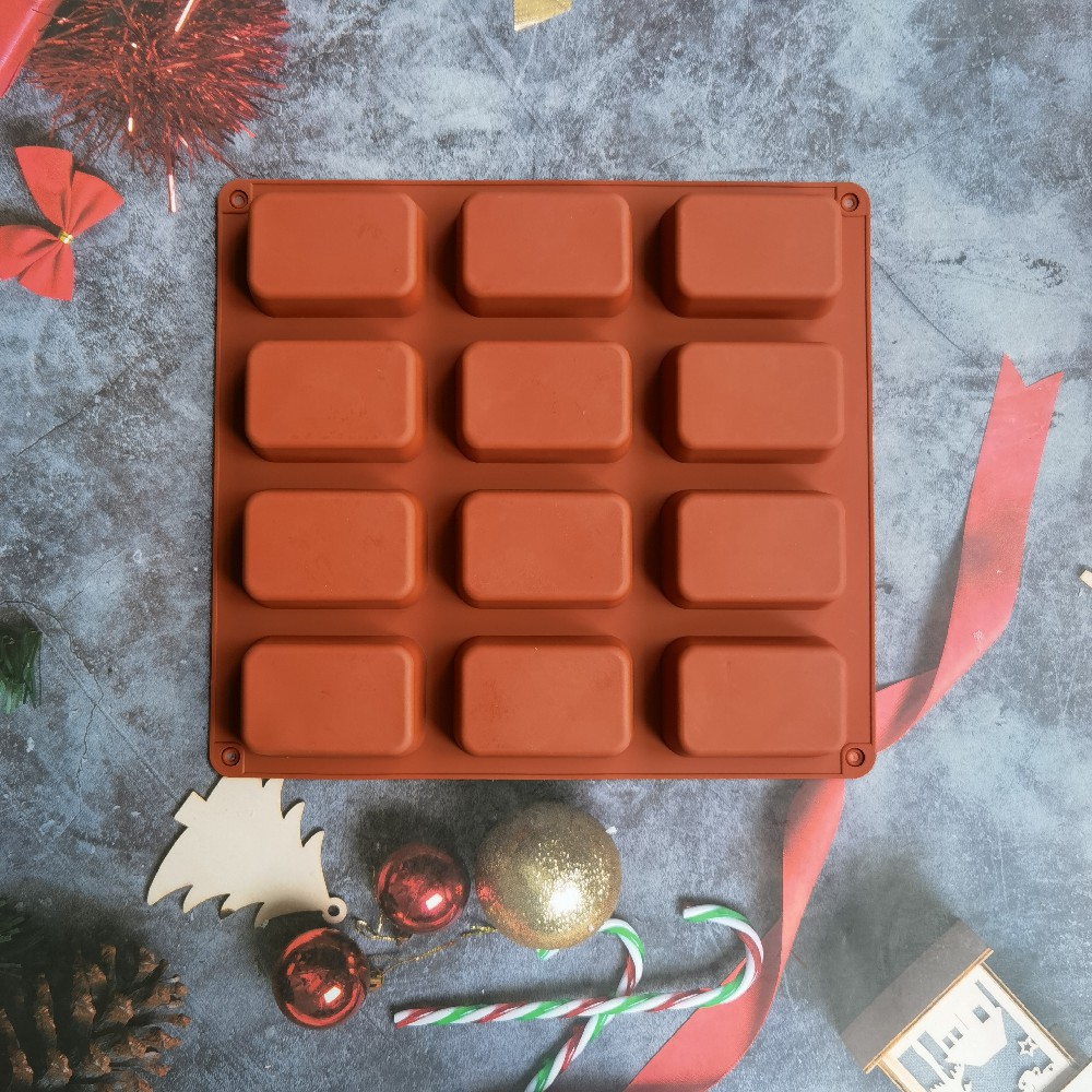 12 Cavity Square Silicone Soap - Candle Supplies Storage ulasan dan harga